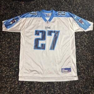Tennessee Titans Eddie GEORGE Reebok On Field NFL Football Jersey Used Size XL